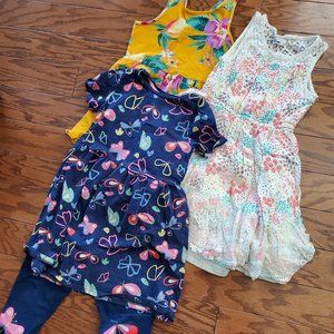 Girls Dresses (3) Size 6/7Y M&Spencer Old Navy Epic Thread